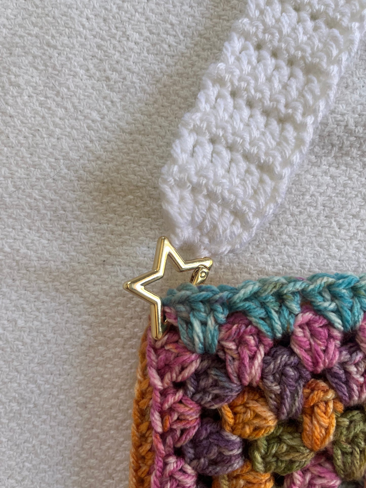 HANDMADE GRANNY SQUARE CROCHET CINNAMON CEDAR BAG