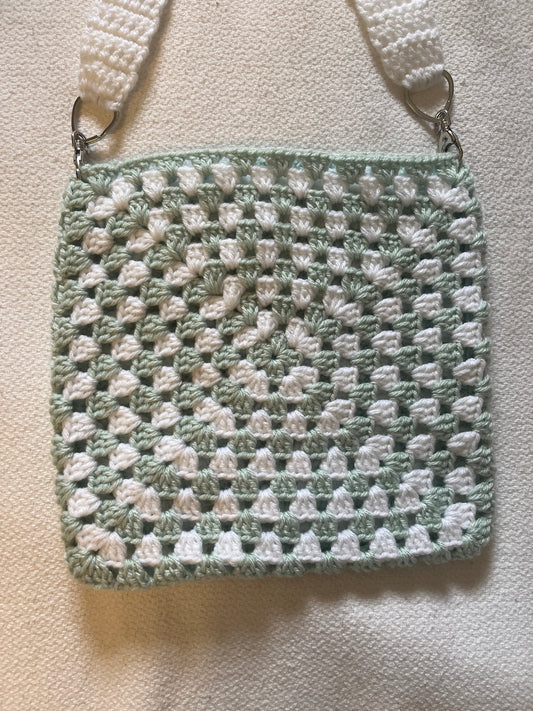 HANDMADE GRANNY SQUARE CROCHET GLACIER BAG