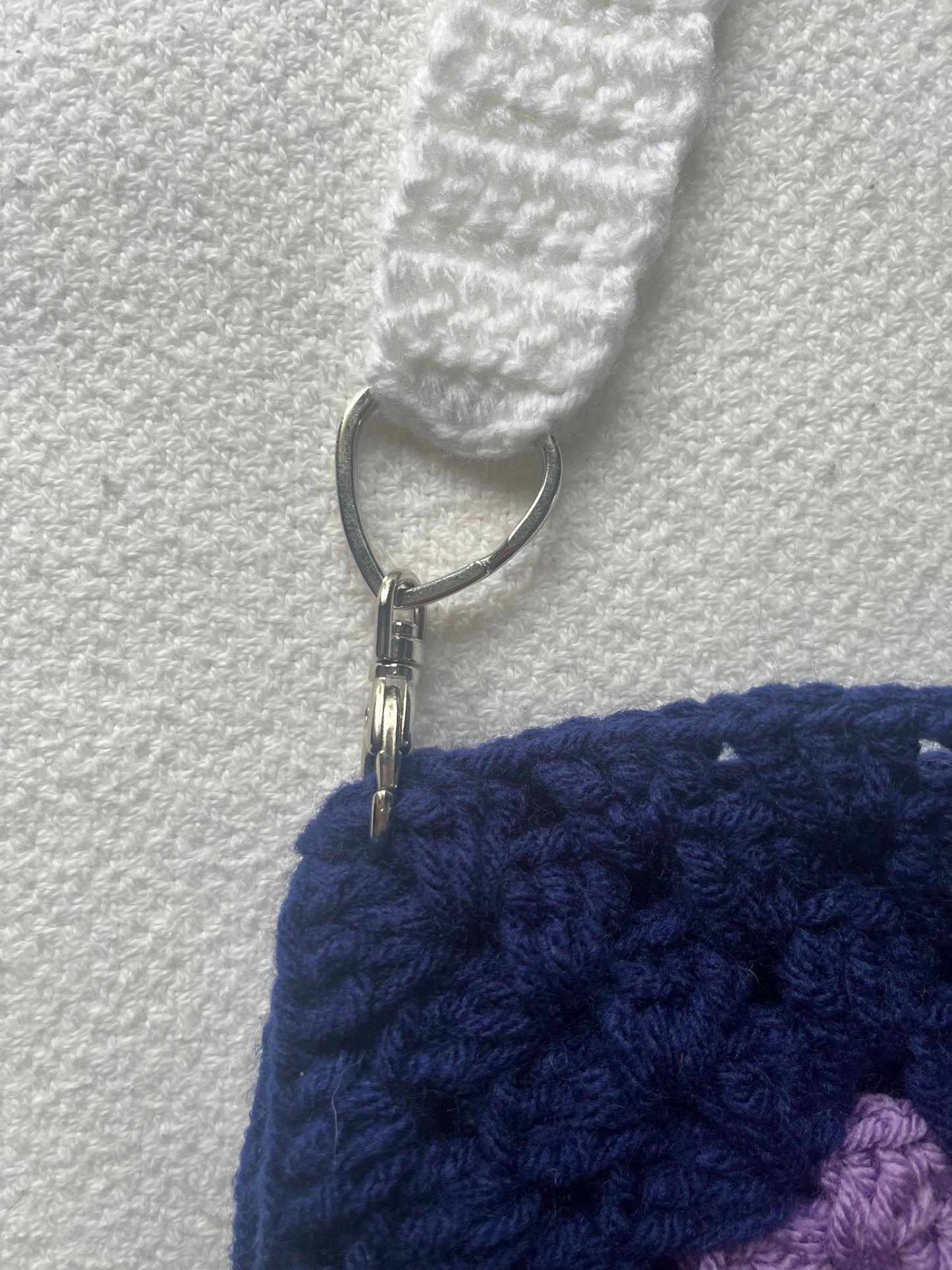 HANDMADE GRANNY SQUARE BI PRIDE BAG