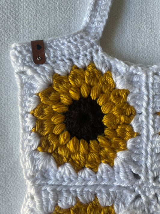 Handmade crochet Sunflower Bag
