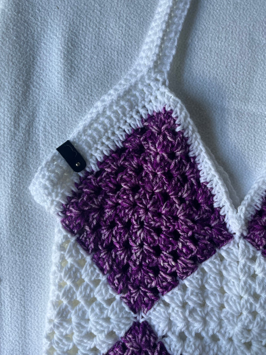 Handmade Crochet Granny Square Bag