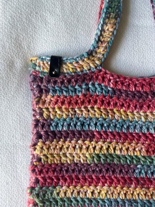 Handmade Crochet Multicolored Bag