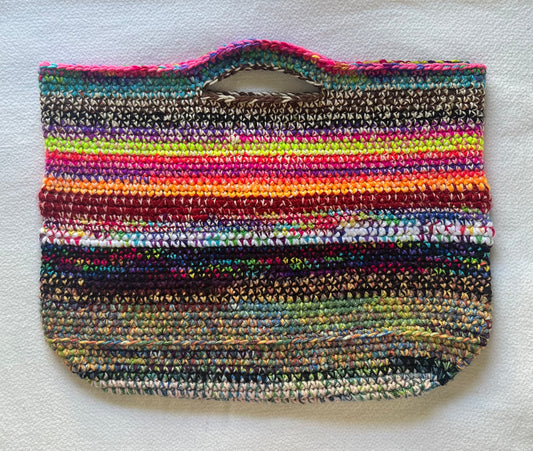 Handmade Crochet Multicolored Bag