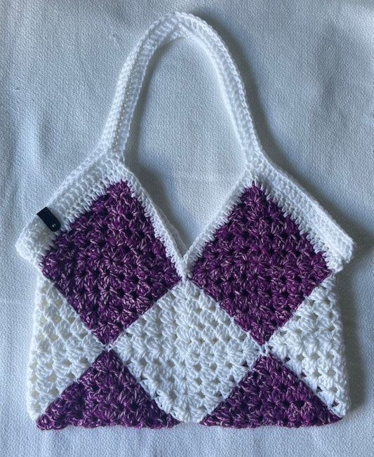 Handmade Crochet Granny Square Bag